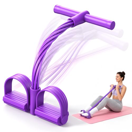 Pedal Resistance Band with Handles 6 Tube Exercise