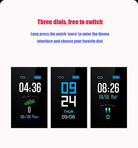 Fitness Tracker, Smart Wristband Heart Rate Monitor Activity Tracker with Connected GPS Tracker, Step Counter, Sleep Monitor, IP67 Waterproof Pedometer for Android and iOS Smartphone (Black)