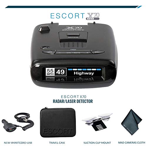 Escort X70 Long Range Radar Detector, with Live App - Voice Alerts - False Alert Filter - OLED Display! - Thumbnail 7