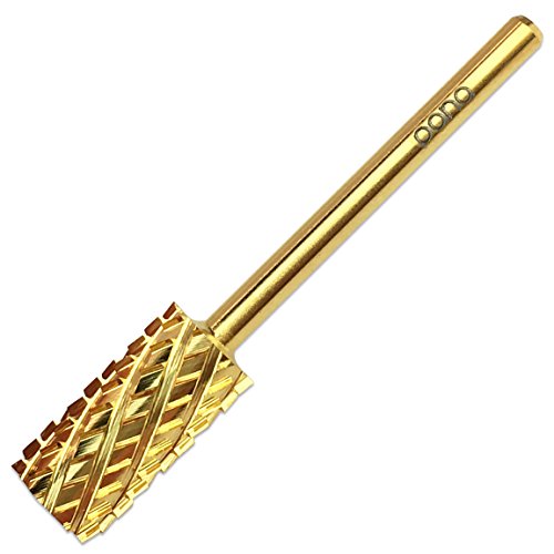 Pana 3/32" Safety Nail Carbide Bit - Gold Large Barrel Head (Grit: 4 Extra Coarse - 4XC) for Electric Dremel Drill Machine