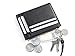 SERMAN BRANDS Slim Wristlet Card Case Holder Small RFID Blocking Wallet Change Purse for Women Keychain - Removable Wristlet Strap (Classic Noir CH)