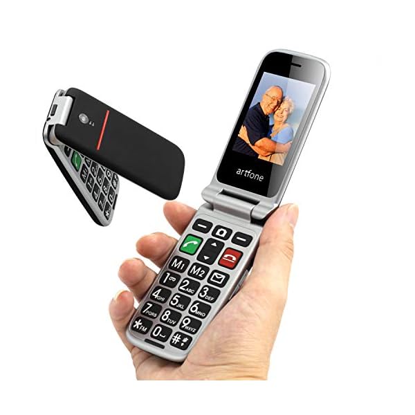 artfone-Big-Button-Mobile-Phone-for-Elderly-Senior-Flip-Mobile-Phone-Clam-Dual-SIM-Free-Unlocked-Easy-to-Use-Pay-as-You-Go-24-LCD-Display-SOS-Button-Talking-Numbers-Torch-FM-Radio-and-Camera artfone Big Button Mobile Phone for Elderly, Senior Flip Mobile Phone Clam Dual SIM Free Unlocked Easy to Use Pay as You…