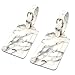 kandouren Luggage Tags 2 Pieces Set,White Marble PU Leather Travel Bag Tags for Cruise Ships,for Men and Women