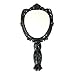 Inpouch Decorative Vintage Style Antique Style Mirror Make up Handheld Portable Black
