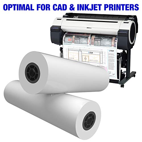 Alliance Wide Format Paper 24" x 300' CAD Bond Rolls (20lb 2 Rolls, 24 In x 300 Ft 2 " Core