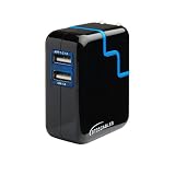 9to5Cables Dual USB 3.1A (15W) Wall Charger [UL Certified] - Designed for Apple and Android Devices - Smart Charge Technology - Flip Down Plug - Lifetime Warranty - BLACK