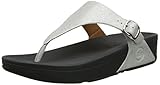 FitFlop Women's The Skinny Deluxe Flip Flop, Silver, 9 M US
