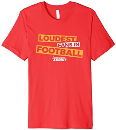 Mens Loudest Fans in Football - Premium Shirt by Arrowhead Addict XL Red