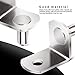 50 Pack Shelf Support Pegs, FANDAMEI 6mm L-Shaped Metal Nickel Bracket Pegs with Hole for Kitchen & Bookcase Shelf Cabinet Closet Shelf Bracket