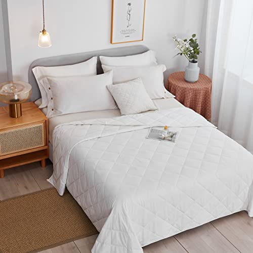 White King Size Weighted Blanket 20 lbs by HomeSmart (an American Company) Ultra Soft Fabric