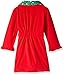 Bunz Kidz Little Girls' Toddler Christmas Lights Robe and 2 Piece Pajama Set, Red, 4T
