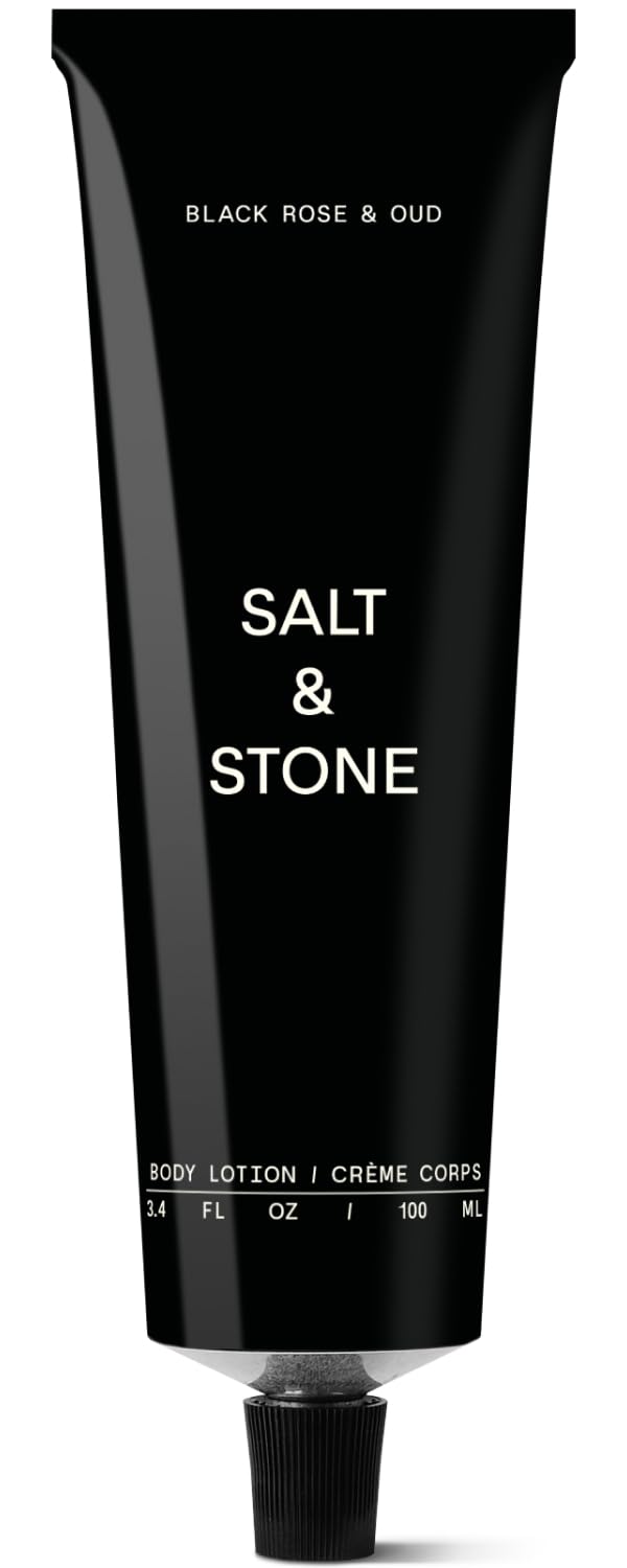 Salt & Stone Body Lotion for Women & Men | Black Rose & Oud | Hydrates, Nourishes & Softens Skin | Restores Dry Skin | Fast-Absorbing | Cruelty-Free & Vegan | 3.4 fl oz