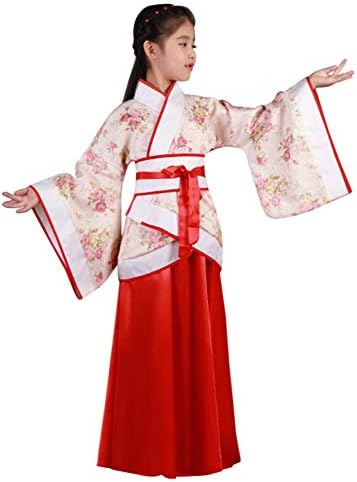 Tenthree Girls Aicent Fairy Costumes - Chinese Style Hanfu Children Stage Show Performance Cosplay National Traditional Drama Retro Folk Costumes