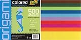 Square Colored 8-by-8-Inch Origami Paper, 500 Sheets