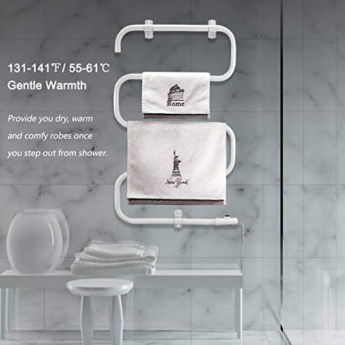 Homeleader Towel Warmer and Drying Rack, Heated Towel Rack, Wall Mount