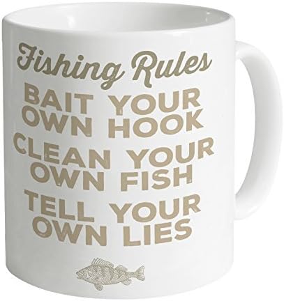 Funny Mugs Coffee Mugs Fishing Rules Mug