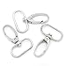 HI-BOOM Pack of 20 Metal 1 Inches Silvery Curved Lobster Clasps Swivel Trigger Clips Snap