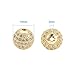 NBEADS 10pcs 10mm Brass Clear Gemstones Cubic Zirconia CZ Stones Pave Micro Setting Disco Ball Spacer Beads, Round Bracelet Connector Charms Beads for Jewelry Making