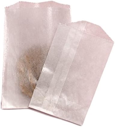 100 - Flat Glassine Waxed Paper Bags - Large (4-3/4" X 6-3/4") - (12 x 17.1 cm)