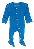 L'ovedbaby Unisex-Baby Organic Cotton Footed Overall (6-9 Months, Lake)