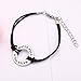 TEAMER Adjustable Wax Cord Bracelet Message Water Polo Charm Sports Jewelry for Woman/Man Best Gifts