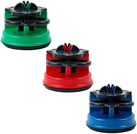 SHEbaking 3 Colors Knife Sharpener with Suction Cup and Tungsten Blade ,Manual Knife Sharpener,Kitchen Knife Sharpeners(Random Color)