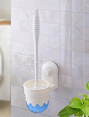 Orpio Richline Round Toilet Brush with Container, White