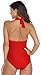 Angerella Retro Vintage Women One Piece Pin Up Bating Suits,Red,US 10-12=Tag Size 2XL