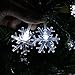 Homeleo 50 Led Cold White Snowflake LED Fairy Lights with Remote Control, Battery Powered Snowflake Shaped LED String Lights for Christmas Outdoor, Party, Wedding, New Year, Garden Décor