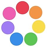 Teacher Buddy 7 Pack Dry Erase White Board Marker Removable Vinyl Dot Circle Set - Perfect with Markers on Students' Desks