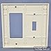 Leviton 2-Gang 1-Toggle 1-Decora/GFCI Device Combination Wallplate, Standard Size, Thermoset, Device Mount, 80405-W, White