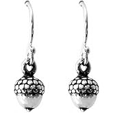 Sterling Silver 3D Tiny Acorn Sterling Silver Earrings
