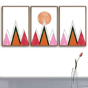 3 Piece Framed Canvas Wall Art for Living Room, Bedroom Nordic Simple Style Canvas Prints for Modern Home Decoration Ready to Hang - 16"x24"x3 Panels