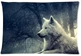 Outlet-Seller Custom Brave Wolf Pillowcase Covers Standard Size 20