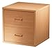 Foremost 327422 Modular 2-Drawer Cube Storage System, Honey