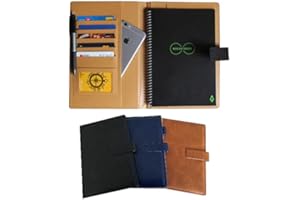 Thegreen Hard PU Leather Cover for The Rocketbook Core Letter Size,/Dark Brown, PU (FAKE) Leather Fabric, Pen Loop Holder Magnet Strap/Phone Pocket/fits A4-A5, 8.5x11in. (Letter Size, Dark Brown)