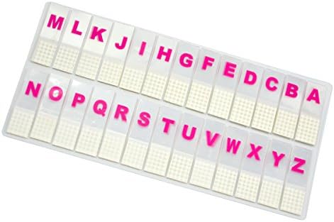 Pink A-Z Alphabet Translucent Post-it Sticky Note 520Pcs(26 x 20pcs)