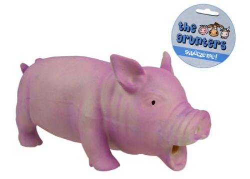 (the grunters) Oinking Latex Pig Dog Toy (Large)