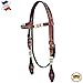 HILASON Western Headstall Horse Tack American Leather Dark Brown Rawhidethumb 1