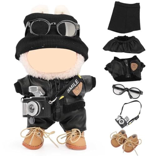 Leather Jacket/Pants/Glasses/Hat/Martin Boots Set 10