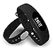 Fitness Tracker,Lincass Smart Bluetooth Wristband Healthy Bracelet WristWatch Call SMS Reminder for IPhone6/PLUS,SAMSUNG Smartphones (Black)