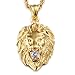 Men's Stainless Steel Gold Silver Lion King Pendant Necklace Bonnie