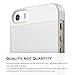 iPhone SE case, elago® [Outift][White/Silver] - [Premium Hybrid Construction][Aluminum][Spark Design Award] - for iPhone SE/5/5S