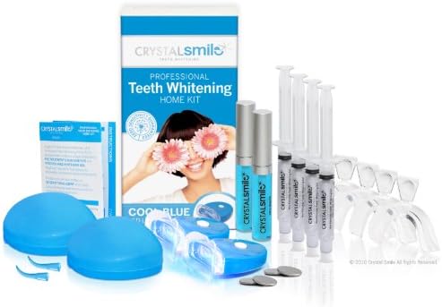Crystal Smile Advanced Super Deluxe Teeth Whitening Home Kit. Professional High Grade Peroxide Gel - All Products made in the U.S.A
