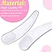 Teenitor 150 PCS Mini Disposable Make Up Plastic Spoon Spatula, Smooth Waxing Spatulas Cosmetic Facial Cream Mask Spatula Mixer White, 2.2 Inch Long