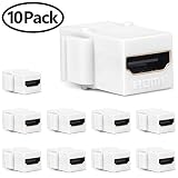 HDMI Keystone Jack, MOERISICAL 10 Pack HDMI Keystone Insert Female to Female Coupler Adapter