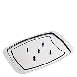 VonShef Stainless Steel Spiked Rectangular Meat Poultry Carving Tray Roasting Dish