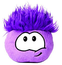 Disney Club Penguin 4 Inch Plush Puffle Purple