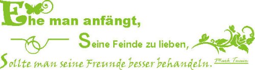 Indigos Wall Sticker, Vinyl, Lime Green, 40 x 11 cm