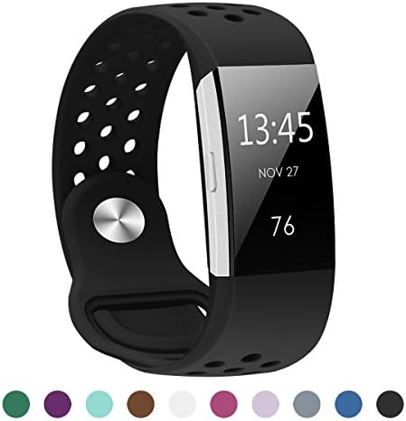 Aahlsen For Fitbit Charge 2 Strap, Soft Silicone Sports Adjustable Replacement Accessory Band Fitness Wristband Watchband Wrist Strap for Fit bit charge2